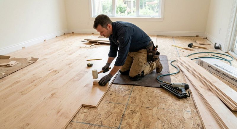 Birch Floor Installation in Rockville, MD