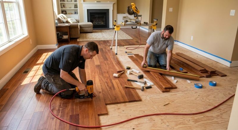 Cherry Floor Installation in Ashburn, VA
