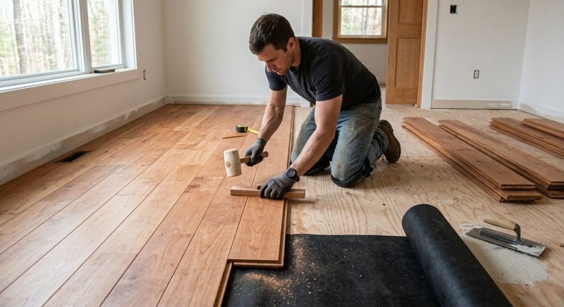 Cherry Floor Installation in Bethesda, MD