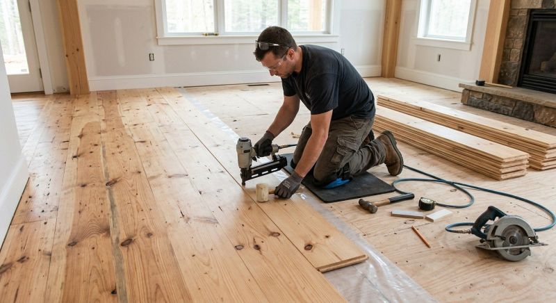 Pine Floor Installation in Rockville, MD