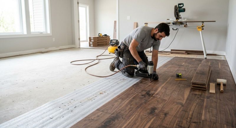 Walnut Flooring Installation in Rockville, MD